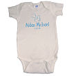931414X - New Baby Boy Pacifier Blue Personalized Blue/White Infant Onesie
